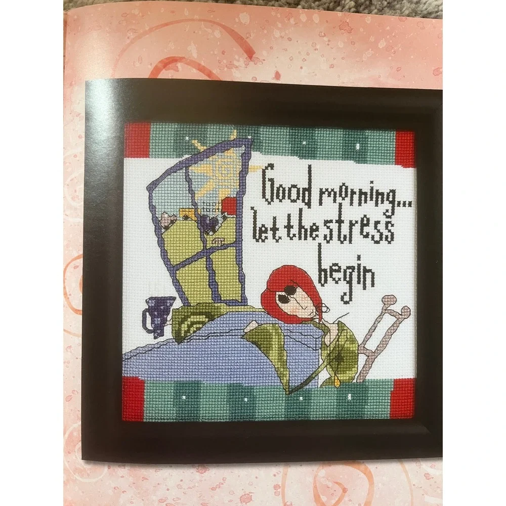 Leisure Arts Born To Shop Life Lessons Cross Stitch Pattern Book 10 Designs 4407